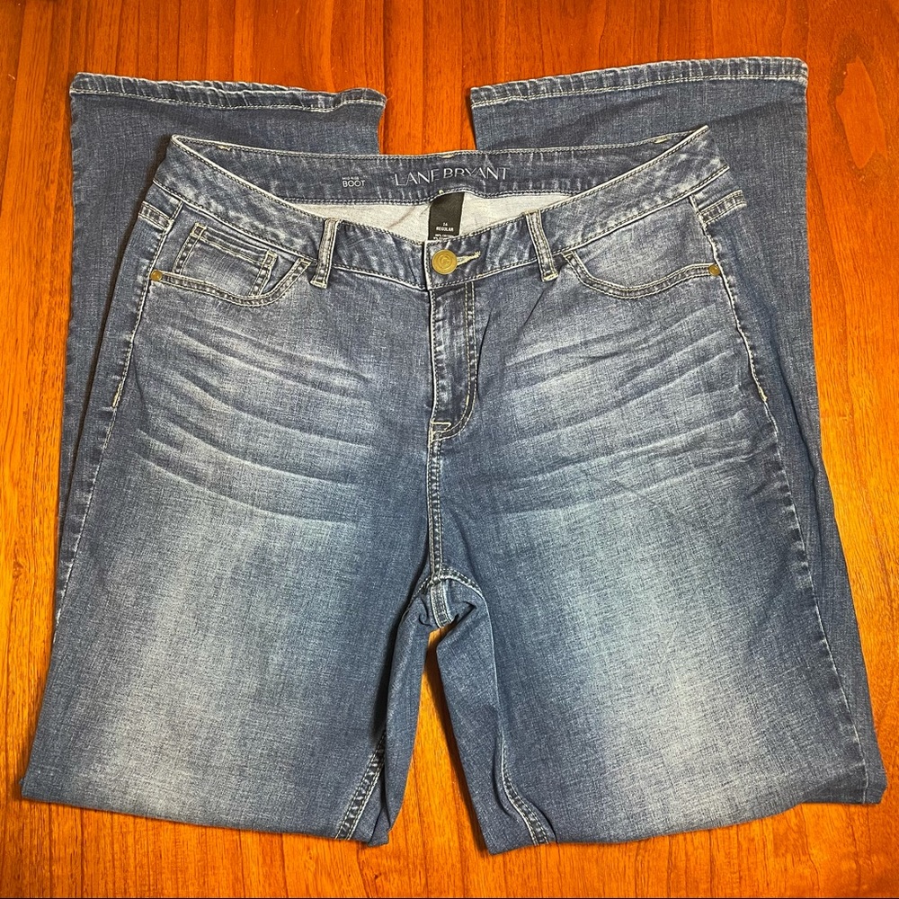 Lane Bryant mid rise boot cut jeans